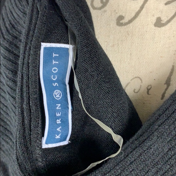 Karen Scott black ruffle cardigan - Picture 4 of 4